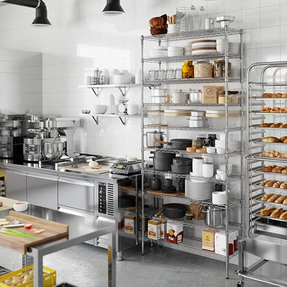 14" Deep x 42" Wide x 96" Height Wire Shelving Kit | 10-Tier | NSF Commercial - Image 7