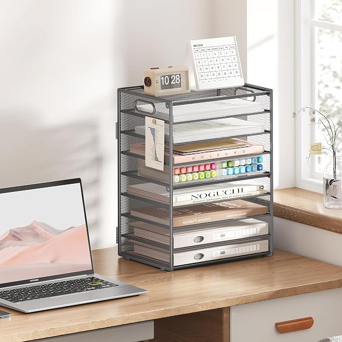 SUBEKYU 9 Tier Paper Organizer for Desk - Image 6