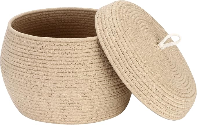 Sea Team Round Cotton Rope Storage Basket by SeaTeam