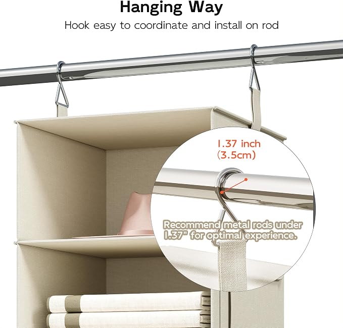 Vailando 6-Shelf Hanging Closet Organizer - Image 7