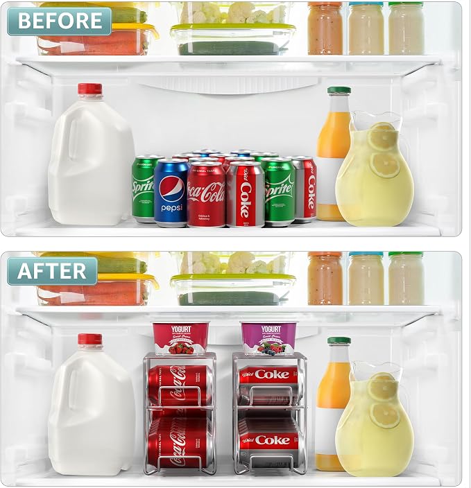 Sorbus Soda Can Rack Beverage Dispenser 12 Can Dispenser Organizer - Image 6