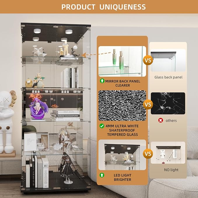 Beauty4U Glass Display Cabinet - Image 4