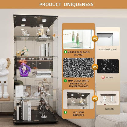 Beauty4U Glass Display Cabinet - Image 4