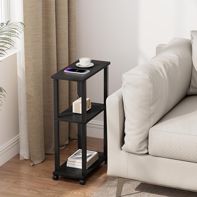 TUTOTAK Small Side Table, Narrow End Table, Bedside Table, Couch Side Table - Image 2