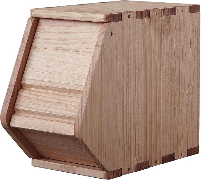 Stackable Solid Wood Storage Chest, Hall Entryway Cabinet, Bins by unununu