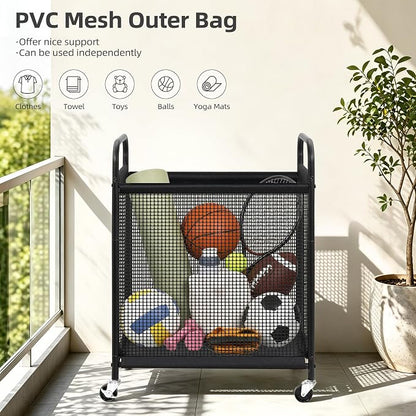 STORAGE MANIAC Rolling Laundry Hamper - Image 7