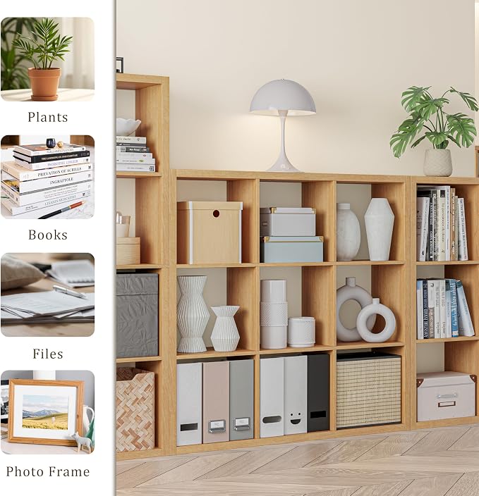 Cube Storage Organizer Bookcase, Decorative 11 inch Open Back Cubical Shelf - Image 8