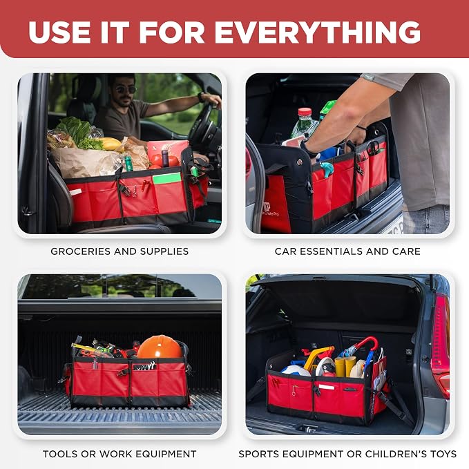 TRUNKCRATEPRO Red Car Accessories Trunk Organizer - Image 7