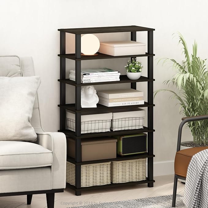 Furinno Turn-N-Tube Storage Shelves Set of 2, 4-Tier Stackable Standing Shelf - Image 3