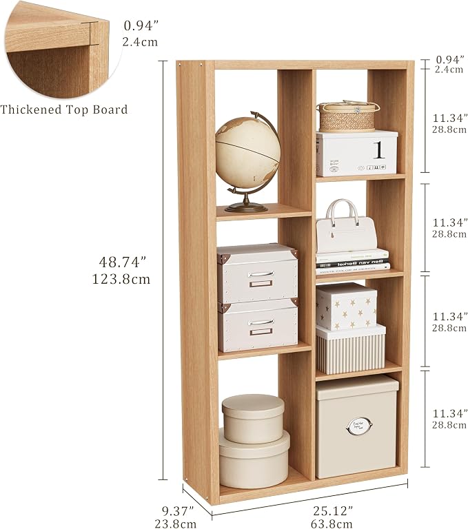 Cube Storage Organizer Bookcase, Decorative 11 inch Open Back Cubical Shelf - Image 3