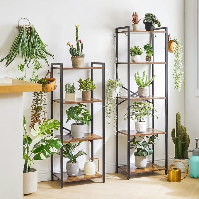 YMYNY Bookcase, 4-Tier Narrow Ladder Bookshelf, Freestanding Shelving Unit - Image 5