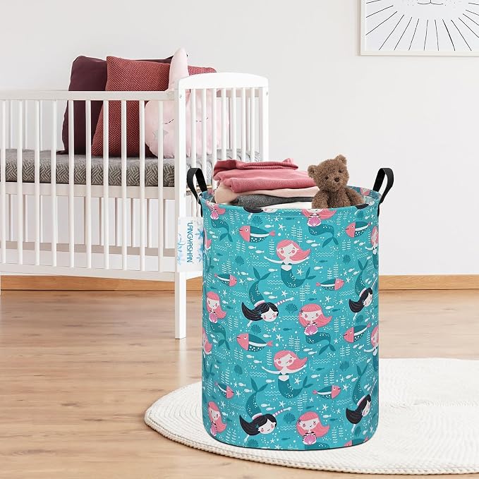 LANGYASHAN Storage Bin, Canvas Fabric Collapsible Organizer Basket - Image 5