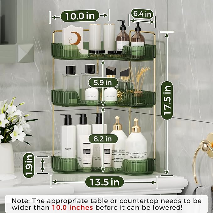 YCIA&DONE Corner Bathroom Counter Organizer, Makeup Organizer - Image 6