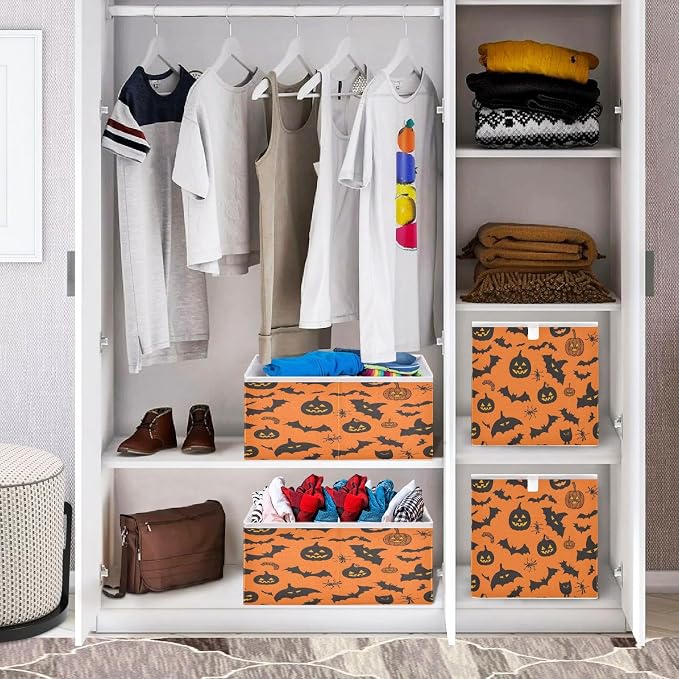 Pumpkin Bats Closet Organizers Storage Cubes Storage Bins Shelf Baskets - Image 7