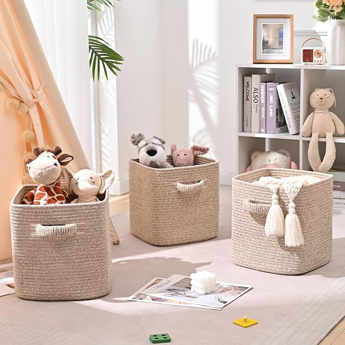 11 Inch Storage Cubes, 3 Pack Cube Storage Bins - Image 3