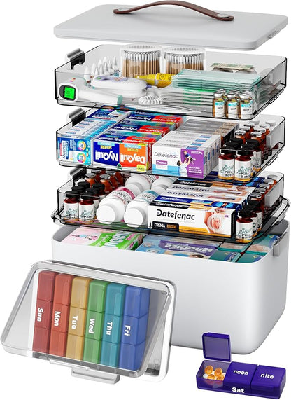 CTIME 4-Tier Extra-Large Medicine Organizer by CTIME