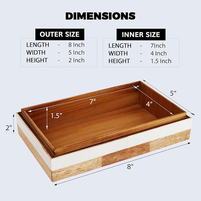 Handicrafts Home White Decorative Storage Box - Image 2