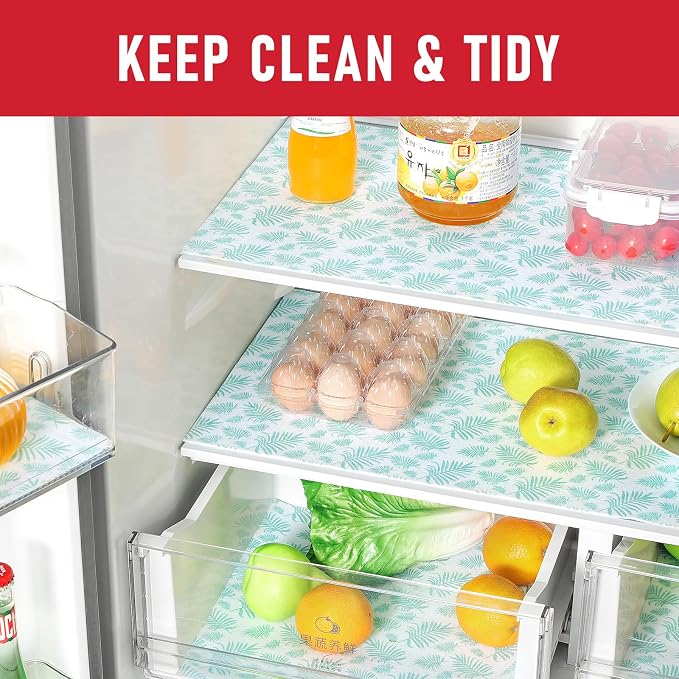 Cooyes Absorbent Refrigerator Liners, Non Slip Fridge Bin Liners and Mats - Image 2