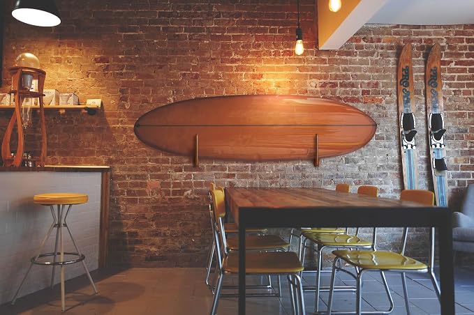 TESLYAR Surfboard Wall Mount – Wooden Surfboard Rack - Image 3