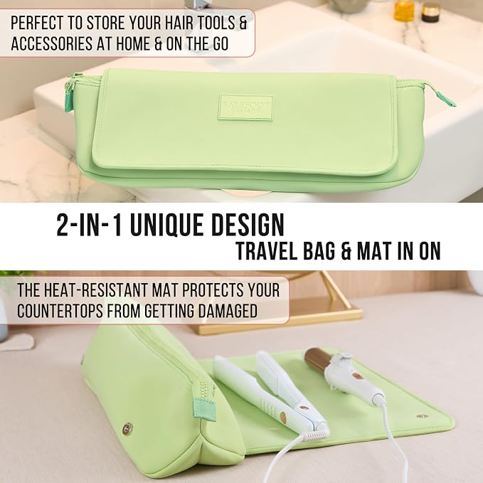 BAREFOOT CARIBOU Hair Tools Travel Bag and Heat Resistant Mat - Image 4