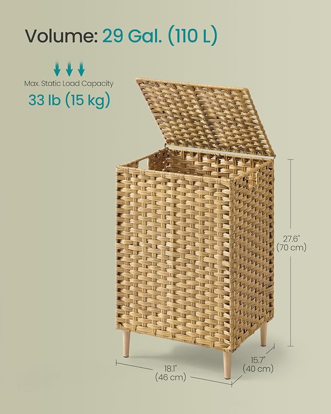SONGMICS 2-Section Laundry Hamper - Image 7