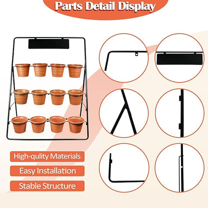 Sunnyglade 3-Tier Metal Plant Stand Rack Multiple Flower Pot Holder Shelf - Image 3