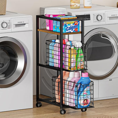 Hongtamoya 3 Tier Laundry Room Cart by Hongtamoya