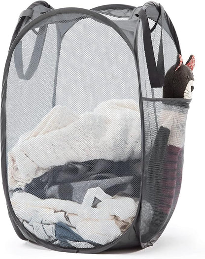 TECHMILLY Collapsible Mesh Pop Up Laundry Hamper by TECHMILLY