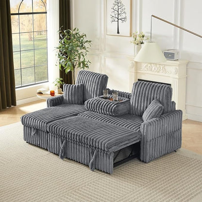 KCGKCG Sleeper Sofa Bed, 81” Pull Out Couch Bed - Image 2