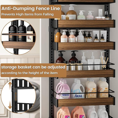POKIPO 6 Tier Over The Door Pantry Organizer, 2-in-1 Door Hanging or Wall - Image 4
