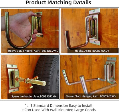 2 Pack E-Track Heavy Duty Shovel Hanger - Image 7