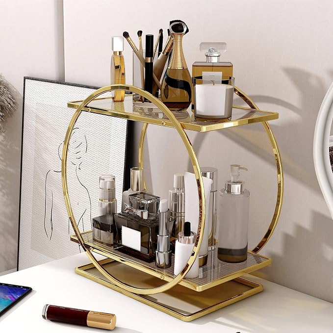 Perfume Organizer for Dresser, 2 Tier Bathroom Counter Organizers and Storage - Image 9