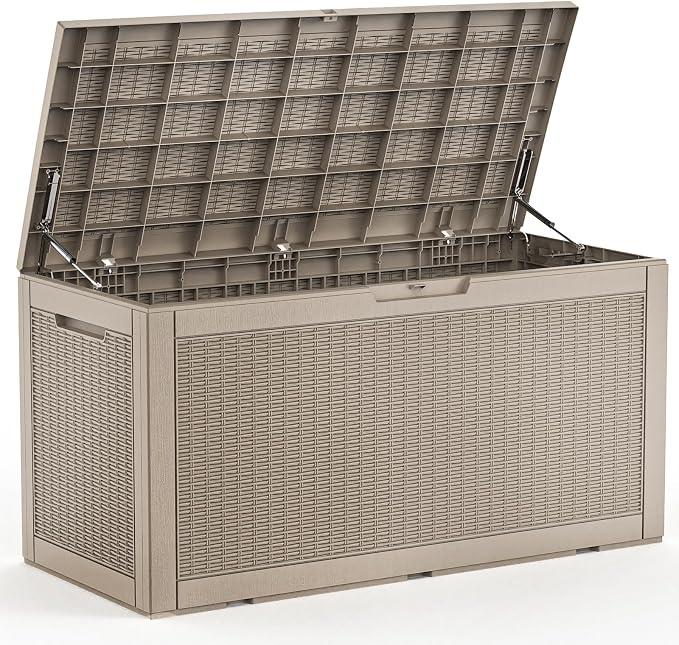 EasyUp 100 Gallon Deck Boxes Waterproof, Outdoor Large Storage Boxes by EASYUP