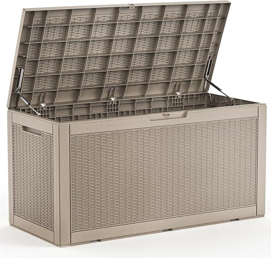 EasyUp 100 Gallon Deck Boxes Waterproof, Outdoor Large Storage Boxes by EASYUP