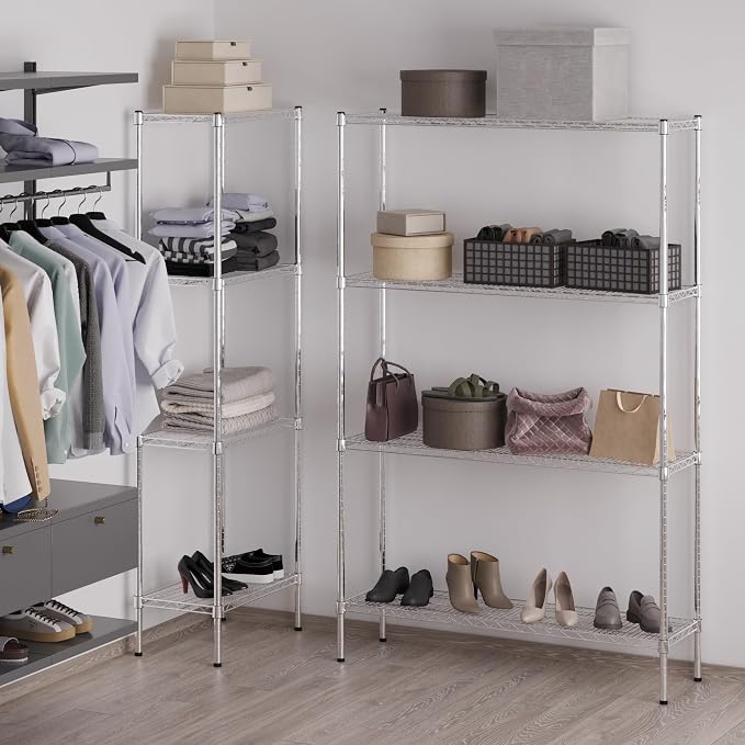 14" Deep x 48" Wide x 74" Height Wire Shelving Kit | 4-Tier | NSF Commercial - Image 2