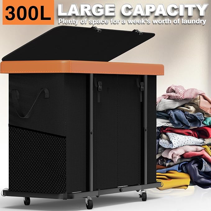 300L Large Fashion Laundry Basket - Image 3