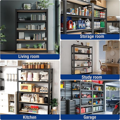 WORKPRO House 3000lbs 5-Tier Shelving Unit, Boltless Book Shelf, Shelf Organizer - Image 8