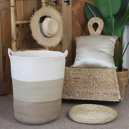 Sea Team Large Size Cotton Rope Woven Storage Basket - Image 4