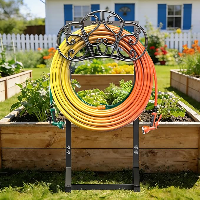 Garden Hose Holder Holds 2 * 160Ft Hoses, Heavy-Duty Freestanding Water Hose - Image 9