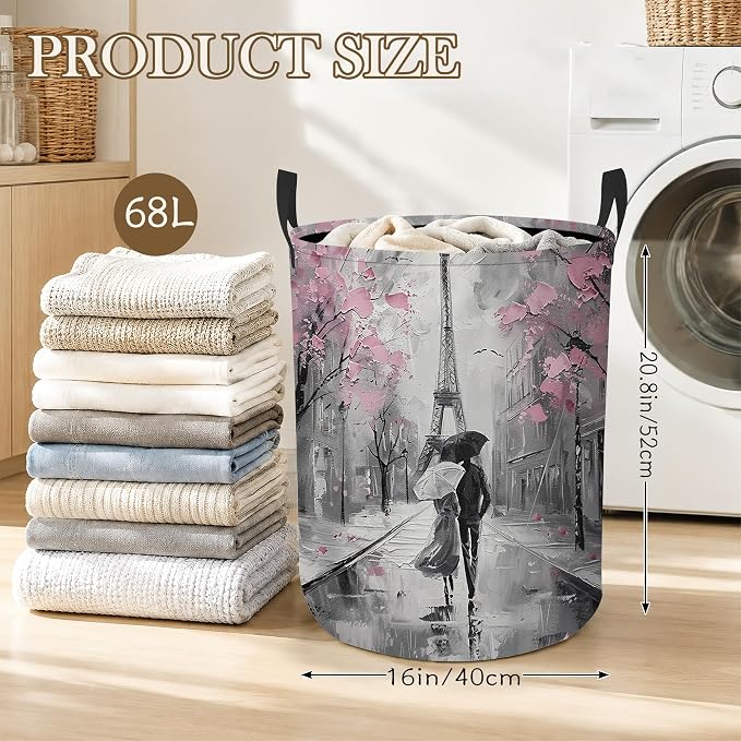 Laundry Hamper, Eiffel Tower Collapsible Paris Street Laundry Baskets - Image 2
