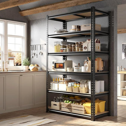 78" H Metal Shelving 6 Tier Garage Shelving Adjustable 2400LBS Storage Shelves by Durayloly