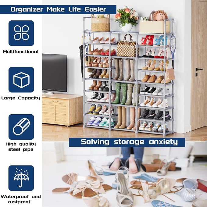 Mavivegue 9 Tiers Tall Shoe Organizer - Image 4
