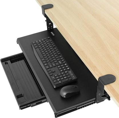 VIVO Large Clamp-on Height Adjustable Keyboard Tray, Pull Out Platform by VIVO