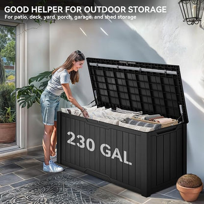 YITAHOME XXL 230 Gallon Large Outdoor Storage Deck Box - Image 3