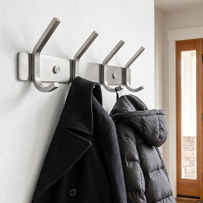 WEBI C-CBG04 Heavy Duty Stainless Steel 304 Hook Rail Coat Rack - Image 2