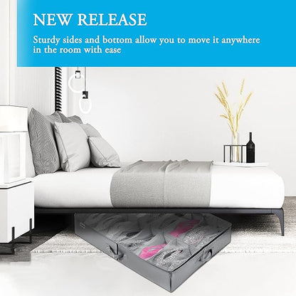 INAYA Under Bed Shoe Storage Organizer 2 Pack, Fits 32 Pairs, Large Underbed - Image 7