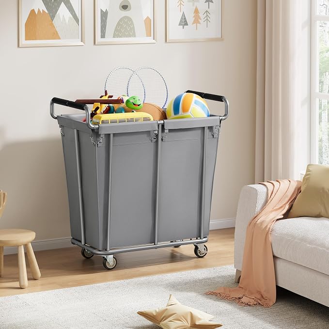 Large Laundry Hamper with Wheels, 360L Rolling Big Laundry Basket - Image 7