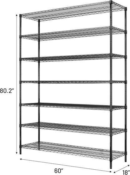 Finnhomy 4200LBS 7-Tier Wire Shelving Unit Adjustable Steel Wire Rack, Pantry - Image 3