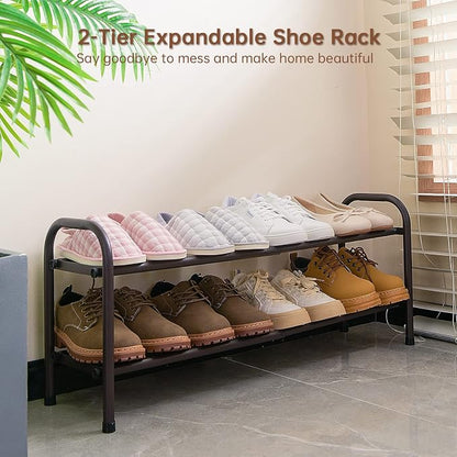 Gonfoam Expandable 2-Tier Shoe Rack - Image 3
