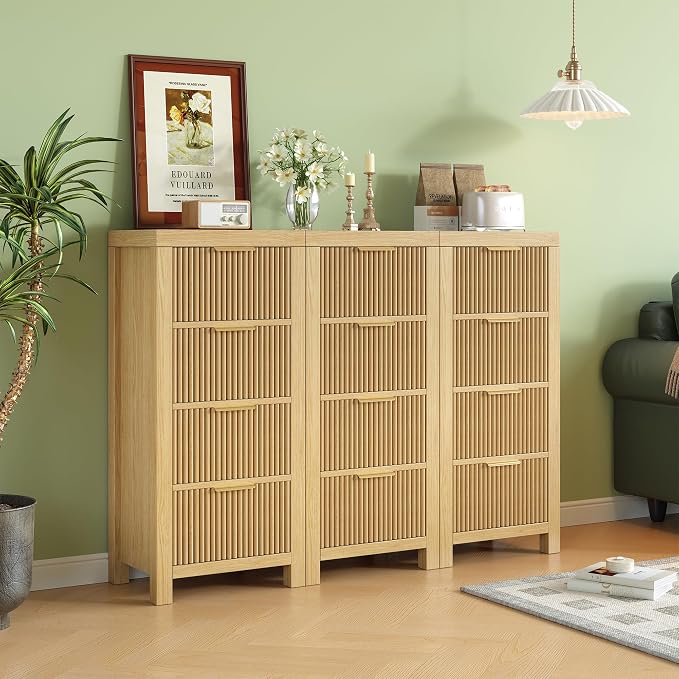 Mid-Century Modern Tall Wooden Dresser by LSKTGA